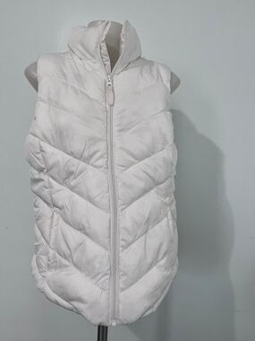 White Quilted Puffer Vest